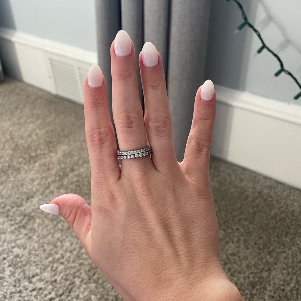 CZ "diamond" eternity bands